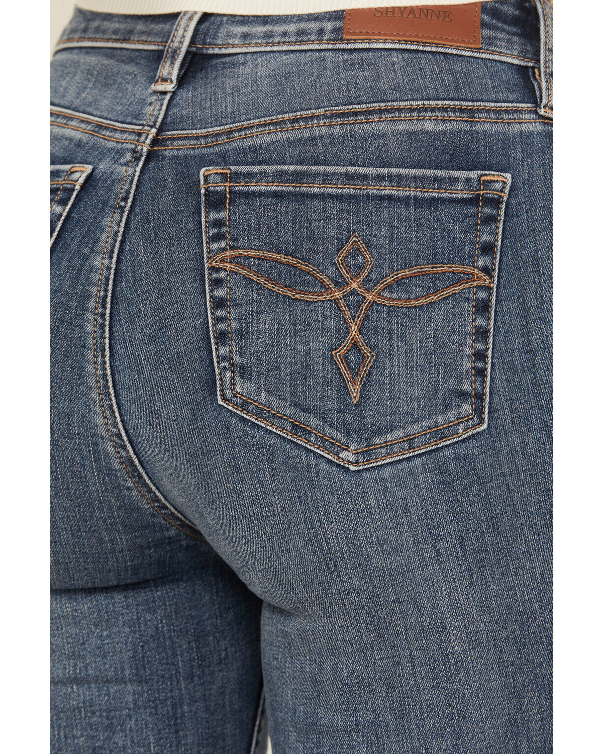 Image #4 - Shyanne Women's Celeste Medium Wash High Rise Bootcut Stretch Denim Jeans, Medium Wash, hi-res