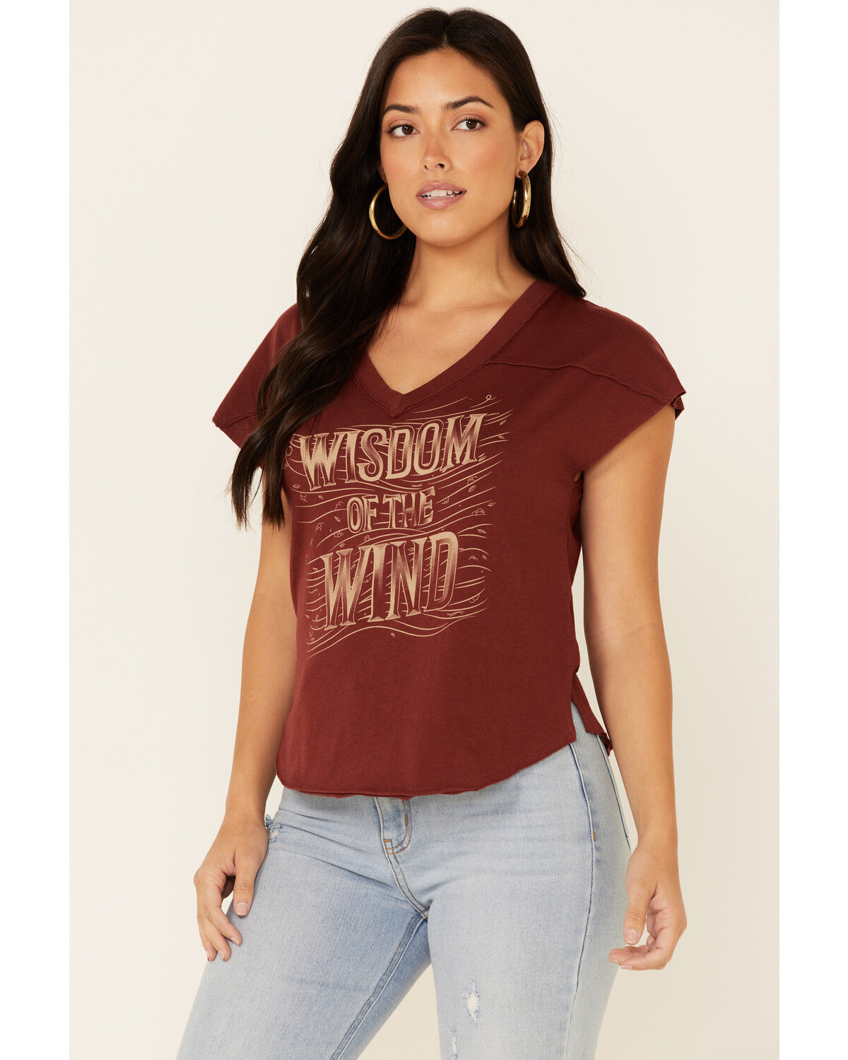 Image #1 - Shyanne Women's Wisdom Of The Wind Graphic Short Sleeve Tee, Chocolate, hi-res