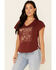 Shyanne Women's Wisdom Of The Wind Graphic Short Sleeve Tee , Chocolate, hi-res