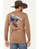 Image #4 - RANK 45® Men's Chardon Western Long Sleeve Graphic T-Shirt, Coffee, hi-res