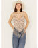Image #1 - Rock & Roll Denim Women's Floral Fringe Sleeveless Tank, , hi-res