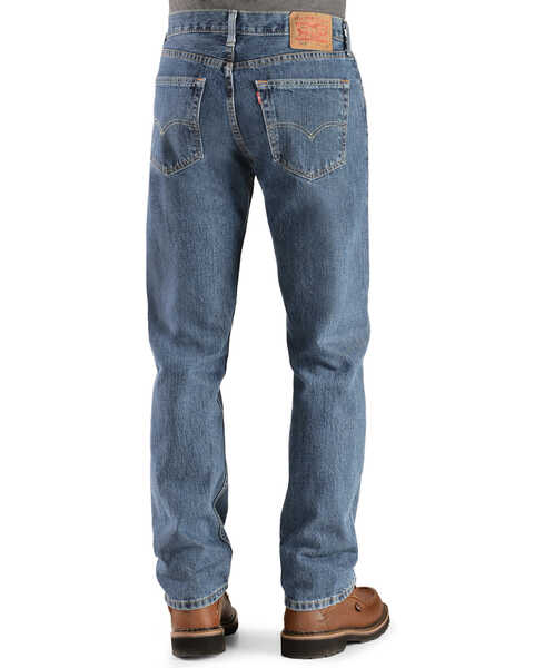 Image #1 - Levi's Men's 505 Prewashed Regular Straight Leg Jeans, Stonewash, hi-res