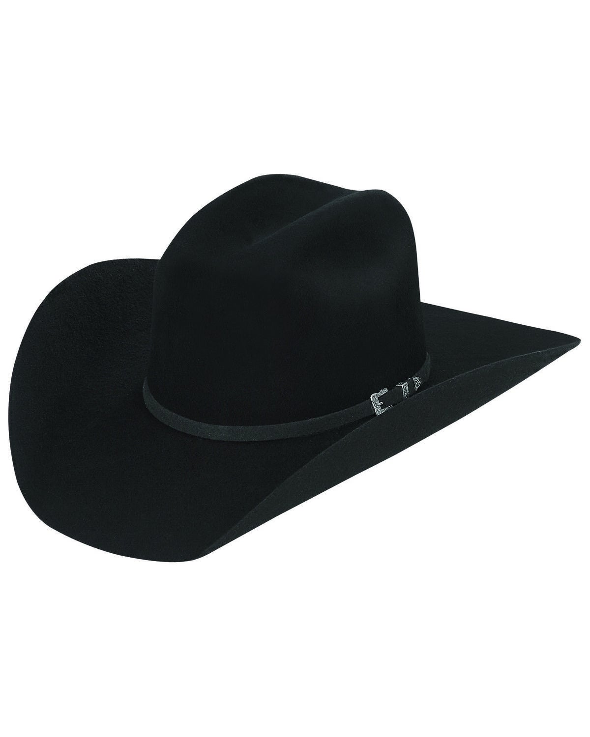 Image #1 - Justin Men's Black 3X Dixon Western Wool Felt Hat, , hi-res