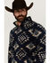 Image #2 - Cody James Men's Roy Southwestern Print 1/4 Snap Fleece Pullover, Navy, hi-res