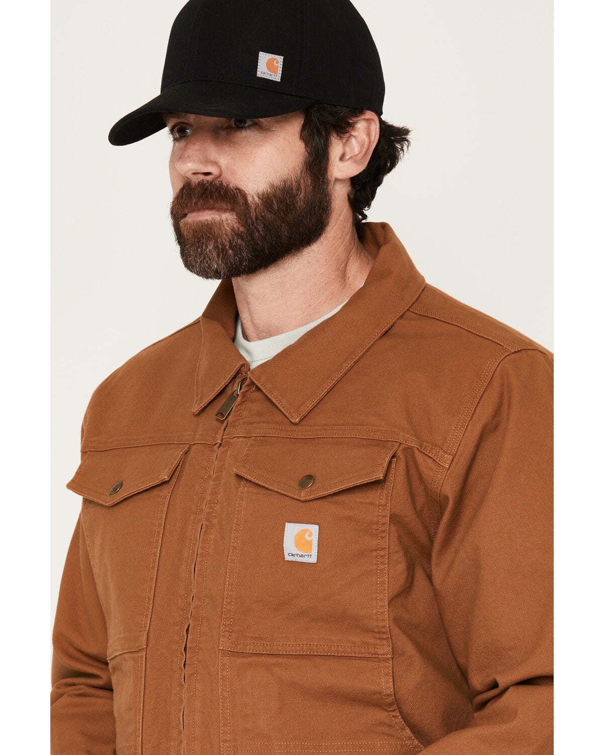 Image #2 - Carhartt Men's Rugged Flex Relaxed Fit Duck Shell Jacket, Brown, hi-res
