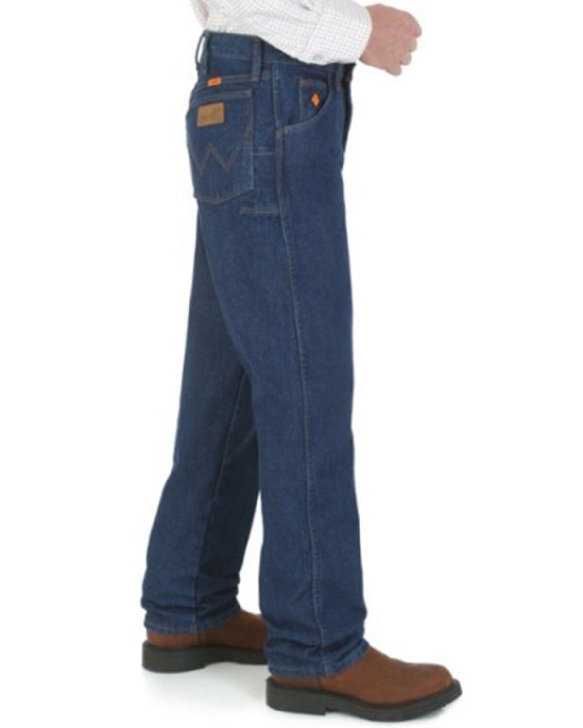 Image #3 - Wrangler Men's FR Relaxed Fit Work Jeans - Big, Blue, hi-res