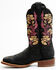 Image #3 - Dan Post Women's Asteria Floral Western Performance Boots - Broad Square Toe, Black, hi-res