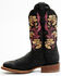 Image #3 - Dan Post Women's Asteria Floral Western Performance Boots -  Broad Square Toe , Black, hi-res