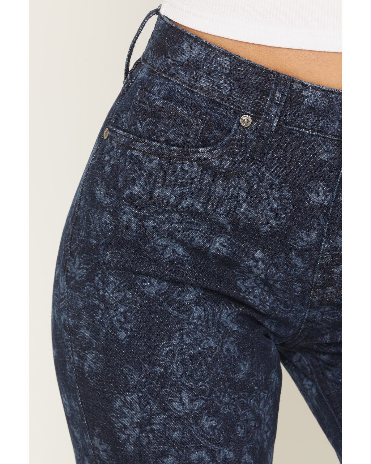 Image #3 - Shyanne Women's Lu Dark Wash Serena High Rise Slim Wide Leg Comfort Stretch Denim Jeans, Dark Wash, hi-res