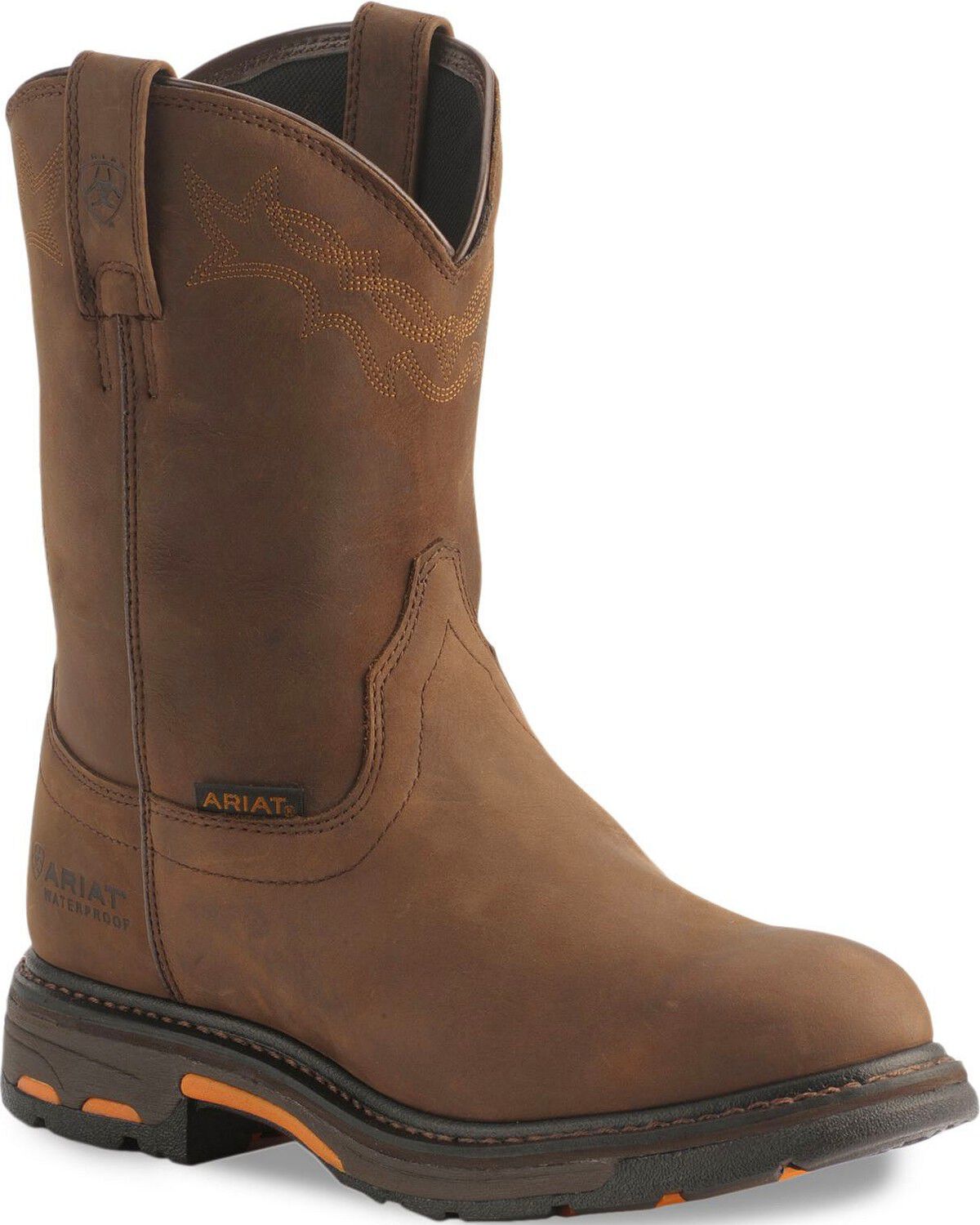 Ariat H2O WorkHog&reg; Western Work Boots - Soft Toe, Distressed, hi-res