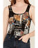 Image #3 - Originality Women's Guitar Print Graphic Cropped Tank Top, Black, hi-res