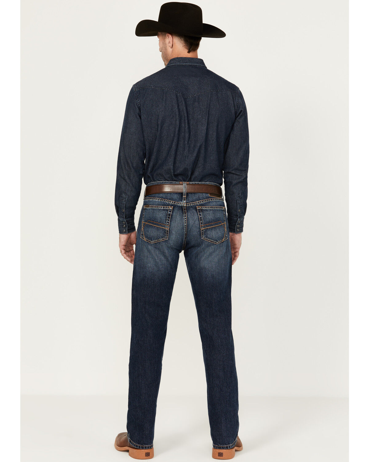 Image #3 - Ariat Men's M2 Bradford Cleveland Dark Wash Relaxed Bootcut Rigid Jeans - Big, Dark Wash, hi-res