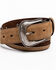 Image #3 - Cody James Men's Hair-On Praying Cowboy Concho Western Belt , Brown, hi-res