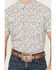 Image #3 - Panhandle Men's Cactus Print Short Sleeve Snap Western Shirt, Natural, hi-res