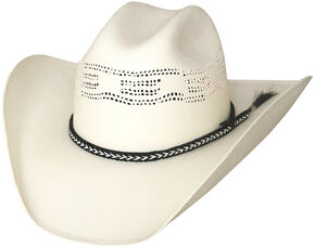 Bullhide Men's Corsicana 20X Straw Cowboy Hat, Natural, hi-res