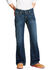 Image #2 - Ariat Girls' R.E.A.L Dark Wash Entwined Dresden Stretch Slim Bootcut Jeans , Indigo, hi-res