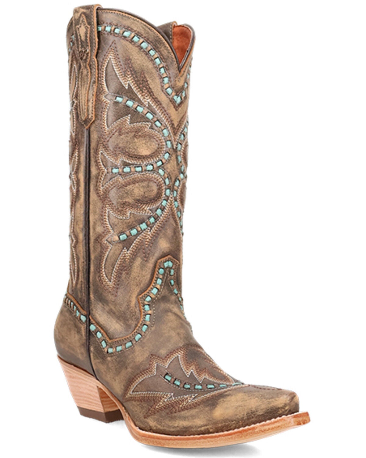 Image #1 - Dan Post Women's Mesa Western Boots - Snip Toe, Honey, hi-res