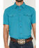 Image #3 - RANK 45&reg; Men's Ridge Solid Short Sleeve Snap Performance Shirt, Teal, hi-res