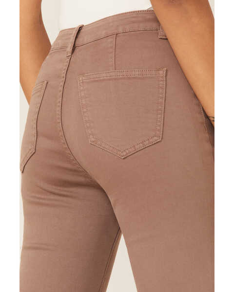 Image #3 - Wishlist Women's High Rise Stretch Flare Jeans, Brown, hi-res