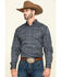 Tuf Cooper Men's Black Stretch Paisley Poplin Print Long Sleeve Western Shirt , Charcoal, hi-res