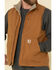 Carhartt Men's Brown Washed Duck Sherpa Lined Mock Neck Work Vest , Brown, hi-res