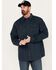 Image #1 - Hawx Men's FR Plaid Print Long Sleeve Button-Down Work Shirt - Big & Tall, Blue, hi-res