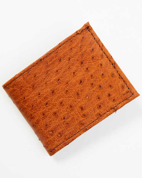 Image #1 - Cody James Men's Bi-Fold Ostrich Wallet, Brown, hi-res