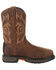 Georgia Boot Men's Carbo-Tec LT Waterproof Western Work Boots - Steel Toe, Brown, hi-res