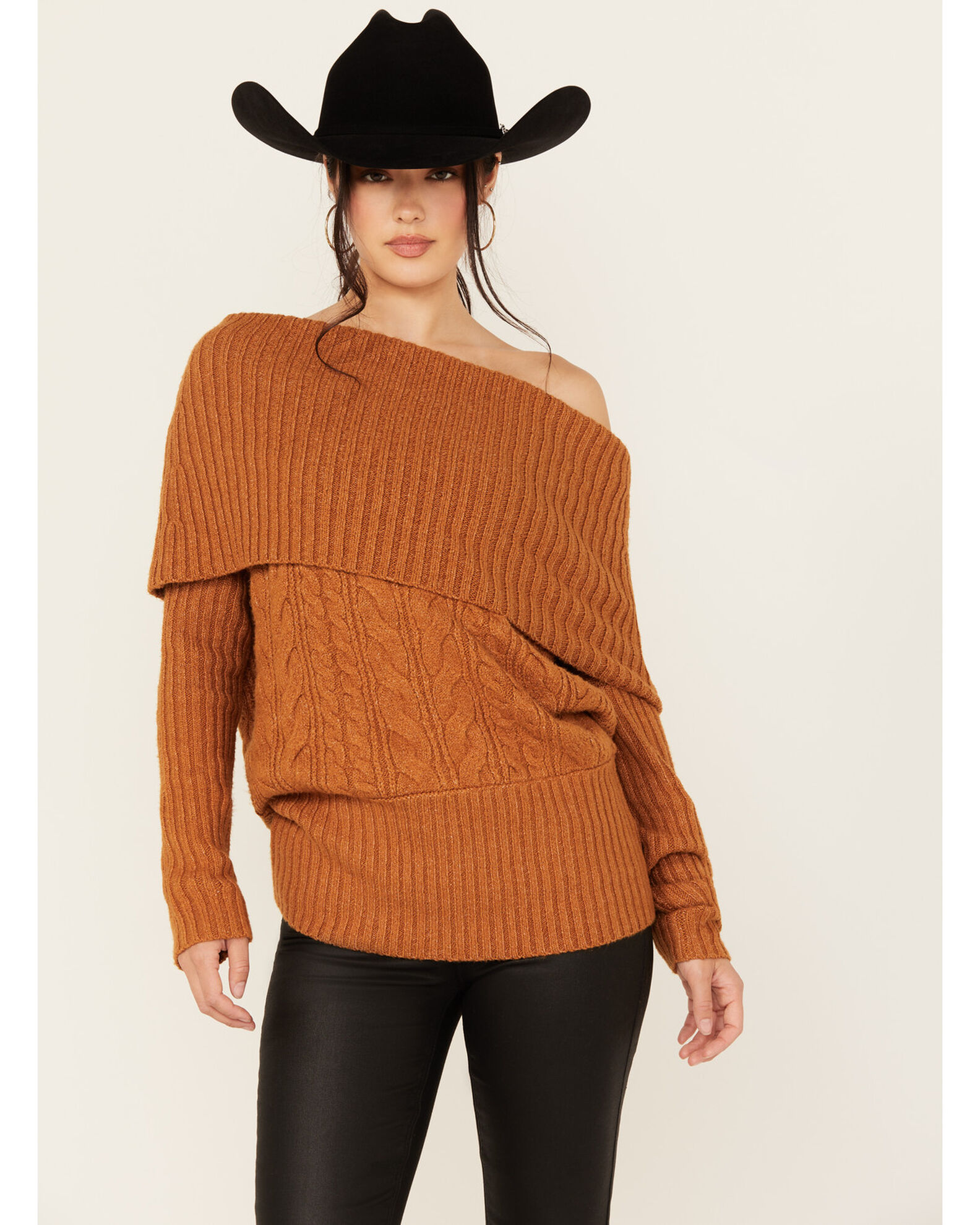Shyanne Women s Off The Shoulder Cable Knit Sweater
