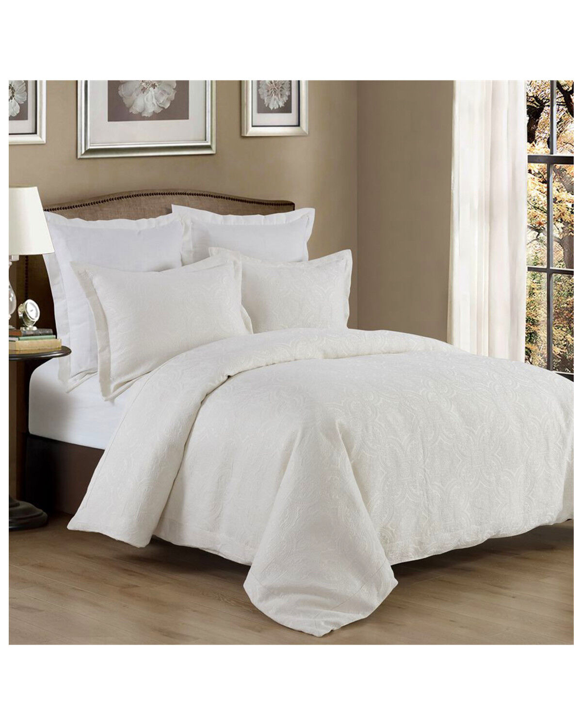 Image #1 - HiEnd Accents Super Queen Matelasse Coverlet - 3 Piece, White, hi-res