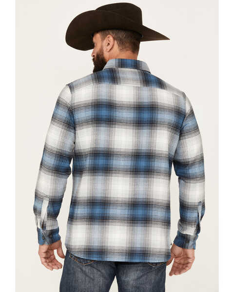 Image #4 - Pendleton Men's Burnside Plaid Print Long Sleeve Button-Down Western Shirt, Blue, hi-res