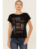 Image #1 - Shyanne Women's Rodeo Tickets Short Sleeve Graphic Tee, Black, hi-res