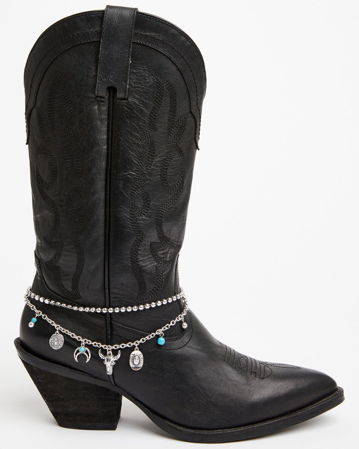 Shyanne Women's Charmed Boot Bracelet, Silver, hi-res