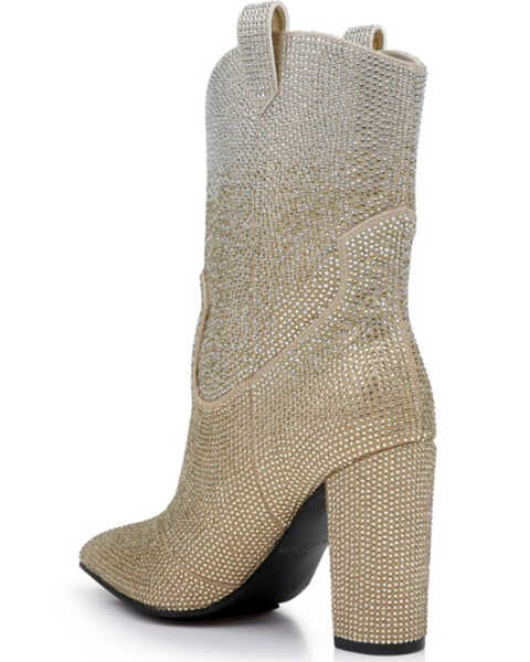 Image #4 - DanielXDiamond Women's Johnny Guitar Western Boots - Pointed Toe, Gold, hi-res