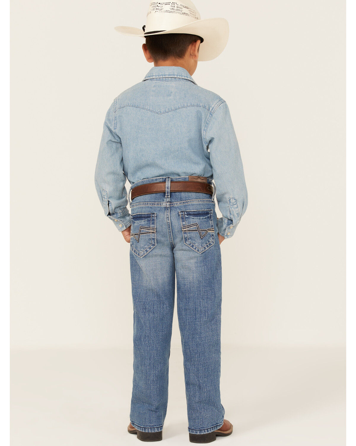 Image #3 - Cody James Boys' Buck Medium Wash Slim Bootcut Stretch Jeans, , hi-res