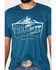 Image #3 - RANK 45® Men's Buckle Logo Gradient Graphic T-Shirt, Royal Blue, hi-res