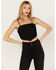 Image #1 - Wrangler Women's Dark Wash Denim Kassidy Bandana Top, Black, hi-res
