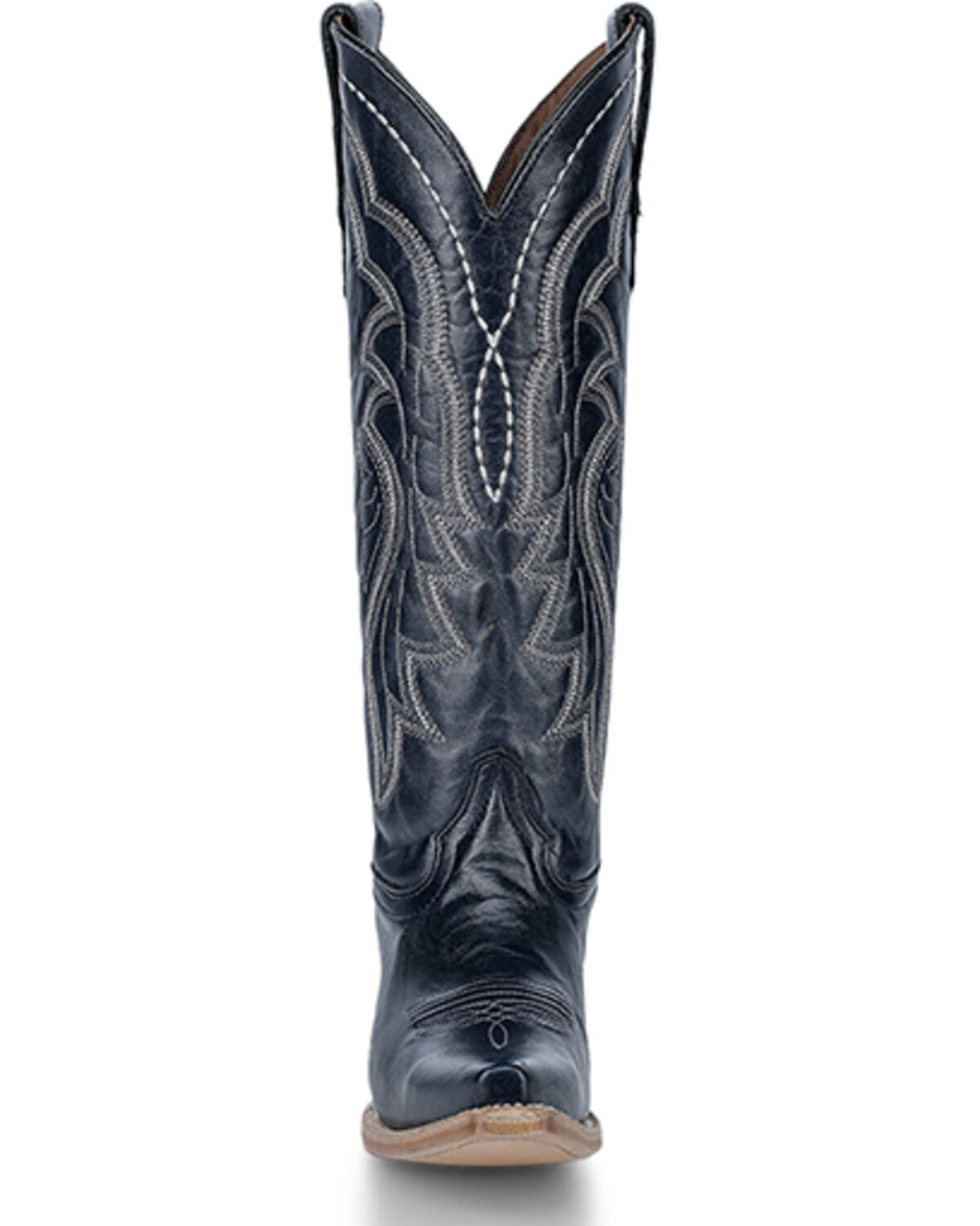 Image #3 - Circle G Women's Embroidered Tall Western Boots - Snip Toe, Dark Blue, hi-res