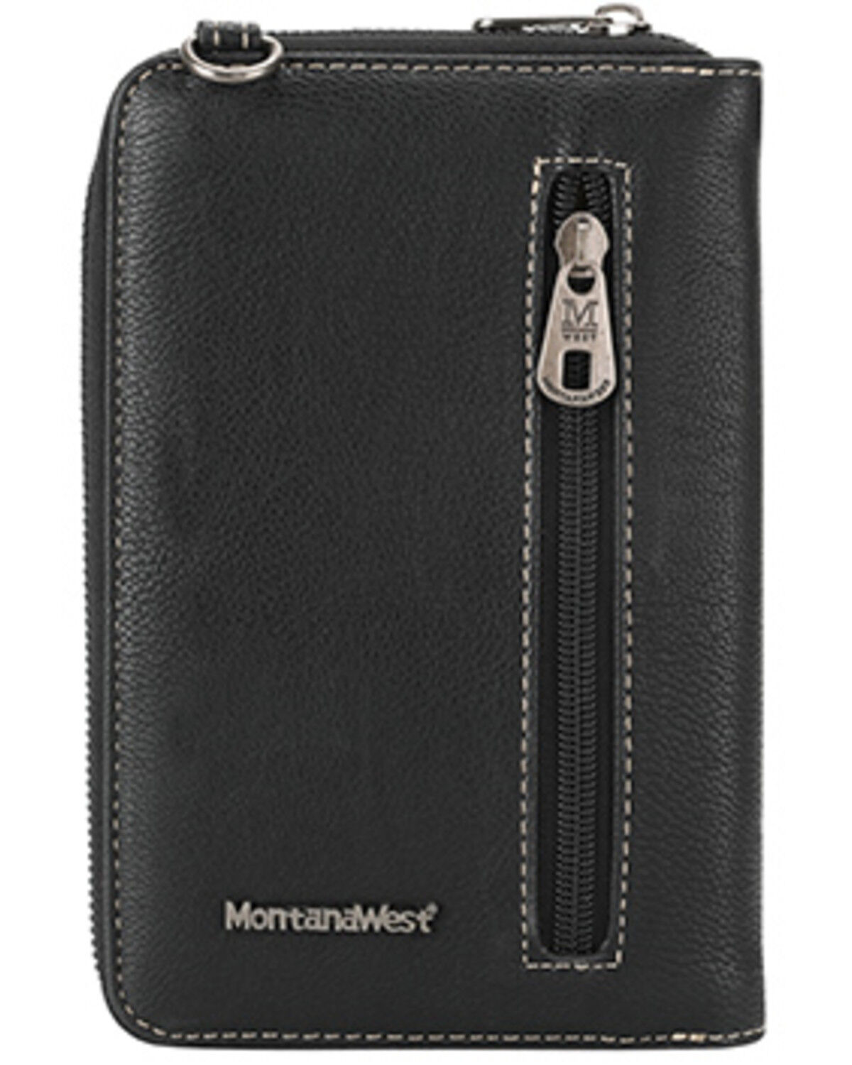 Image #2 - Montana West Women's Western Genuine Hairon Cowhide Phone Case Crossbody Wallet, Black, hi-res