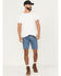 Image #1 - Levi's Men's 405 Standard 10" Medium Wash Standard Rigid Shorts, Medium Wash, hi-res