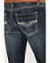Image #2 - Panhandle Men's Pistol Dark Vintage Wash Bootcut Denim Jeans, , hi-res