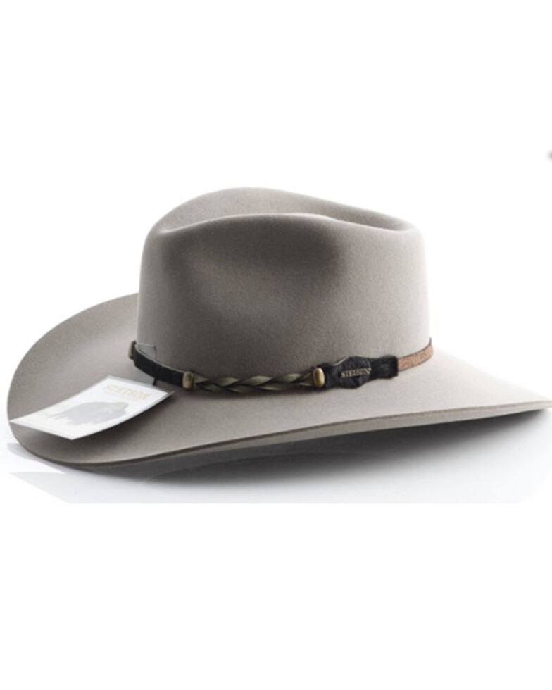 Stetson Men's 4X Drifter Buffalo Felt Pinch Front Cowboy Hat, Stone, hi-res