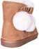 Image #4 - Cloud Nine Girls' Sheepskin Pom Pom Boots - Round Toe, Chestnut, hi-res
