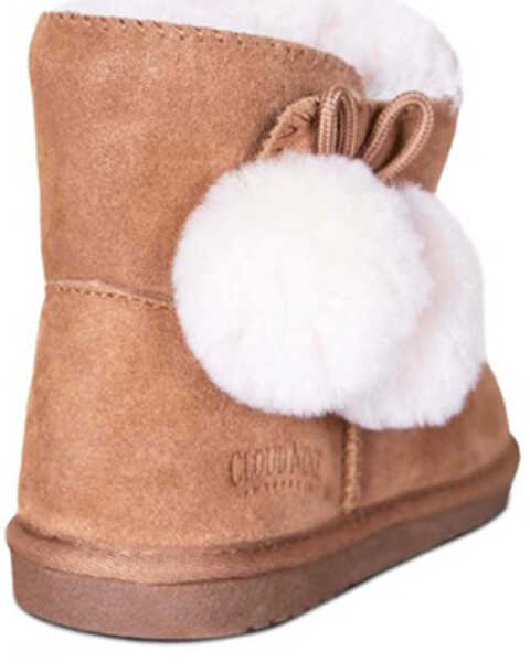 Image #4 - Cloud Nine Girls' Sheepskin Pom Pom Boots - Round Toe , Chestnut, hi-res