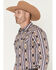 Image #2 - RANK 45® Men's White Mountain Southwestern Striped Print Long Sleeve Snap Stretch Western Shirt, Multi, hi-res