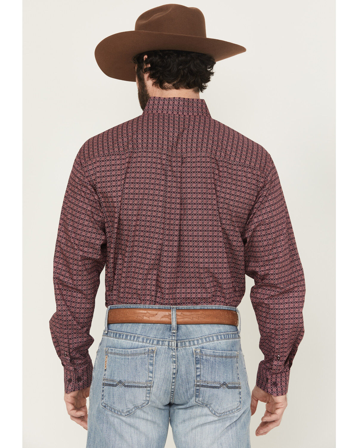 Image #4 - Cinch Men's Floral Print Long Sleeve Button-Down Western Shirt, Purple, hi-res