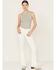 Image #3 - Miss Me Women's Mid Rise Wing Pocket Bootcut Stretch Denim Jeans, White, hi-res