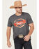 Image #1 - Wrangler Men's Rope Logo Short Sleeve Graphic T-Shirt, Heather Blue, hi-res