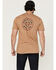 Image #1 - Brixton Men's Crest II Logo Short Sleeve Graphic T-Shirt, Tan, hi-res