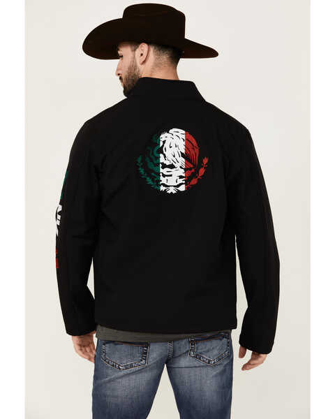 Image #1 - RANK 45® Men's Mexico Embroidered Seal Softshell Jacket , Black, hi-res